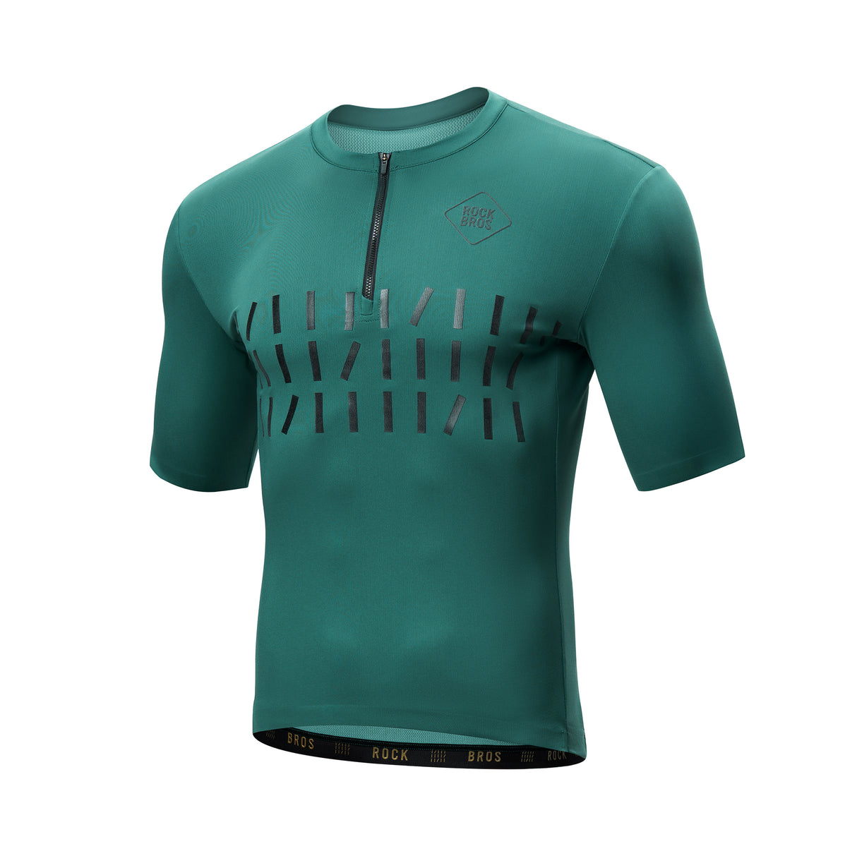 ROCKBROS Koszulka rowerowa z krótkim rękawem i zamkiem 1/2-YDDX008 KoszulkiNiebieski S