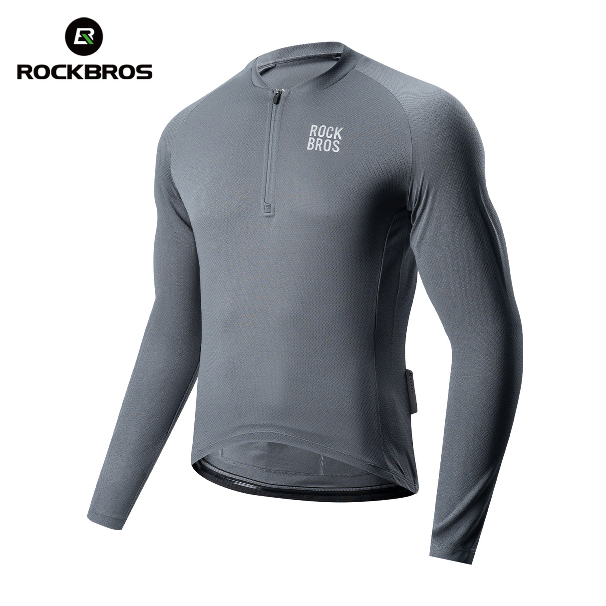 ROCKBROS Koszulka Rowerowa Z Długim Rękawem i Krótkim Zamkiem-YDCX011 KoszulkiCiemnoniebieski S