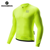 ROCKBROS Koszulka Rowerowa Z Długim Rękawem i Krótkim Zamkiem-YDCX011 KoszulkiŻółty S