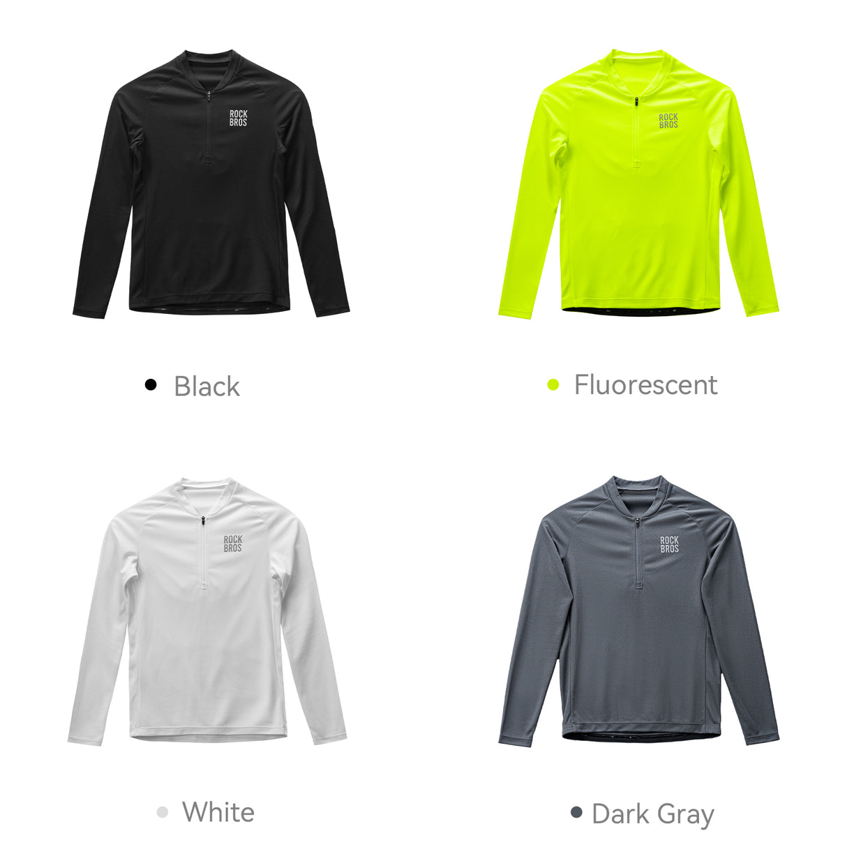 ROCKBROS Koszulka Rowerowa Z Długim Rękawem i Krótkim Zamkiem-YDCX011 Koszulki