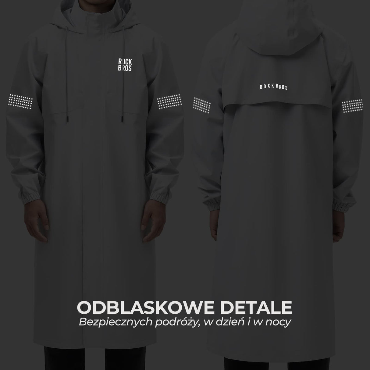 ROCKBROS Kurtka Przeciwdeszczowa Wiatroszczelna i Oddychająca-YPY025 Kurtki