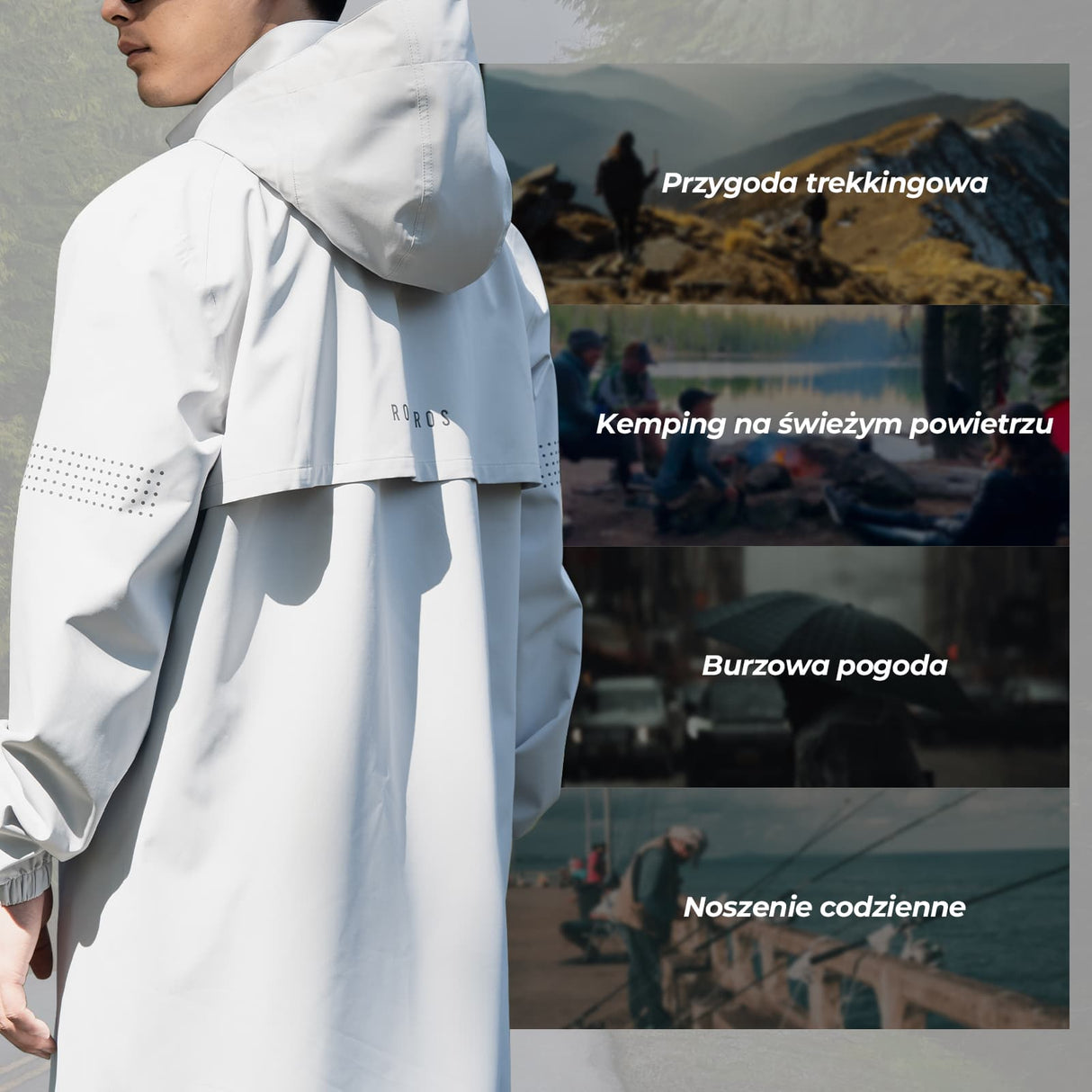 ROCKBROS Kurtka Przeciwdeszczowa Wiatroszczelna i Oddychająca-YPY025 Kurtki