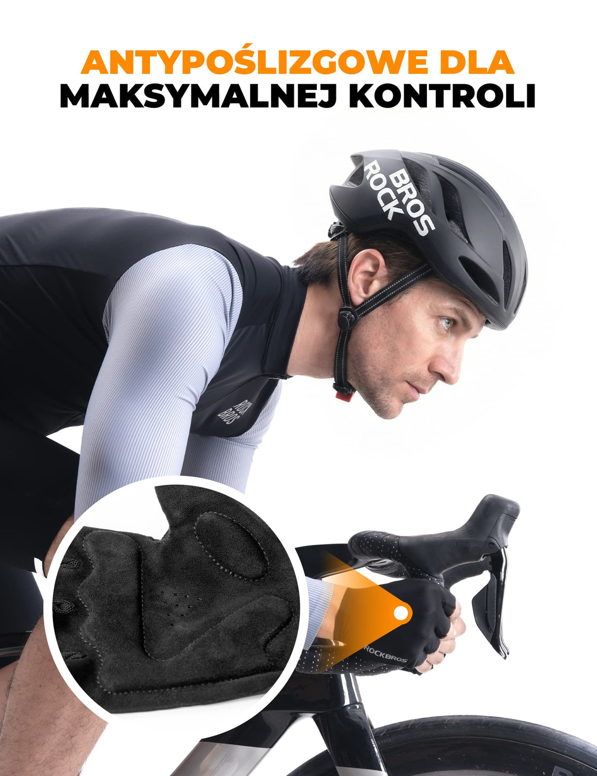 ROCKBROS Rękawiczki Rowerowe Krótkie Letnie Antypoślizgowe Oddychające-S408 Rękawiczki