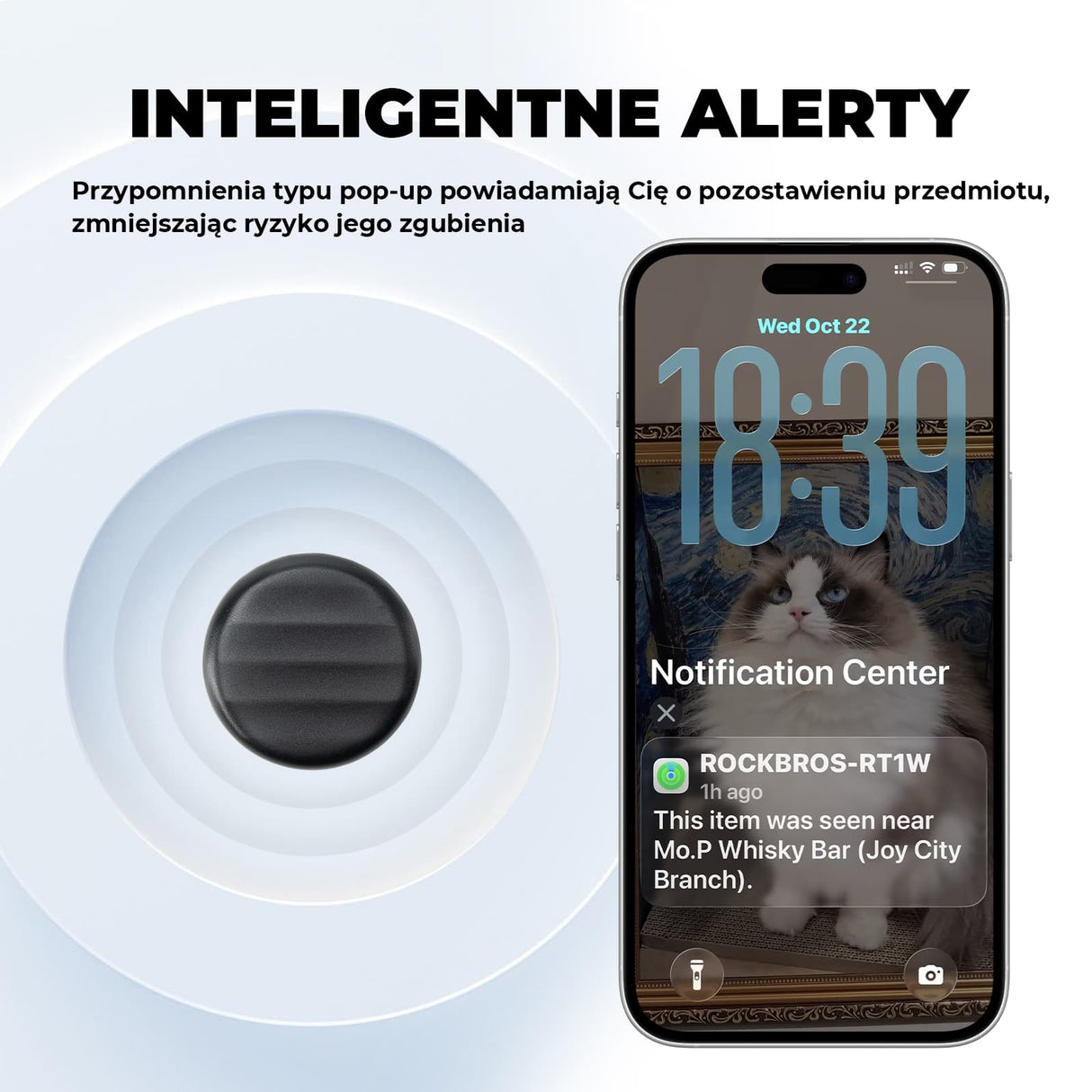 ROCKBROS Lokalizator Antykradzieżowy Apple 365 Dni Pracy, Dyskretny i Niezawodny-RT1W Akcesoria rowerowe