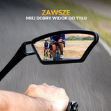 ROCKBROS Regulowane Lusterko Rowerowe ze Stali Nierdzewnej Lusterko rowerowe