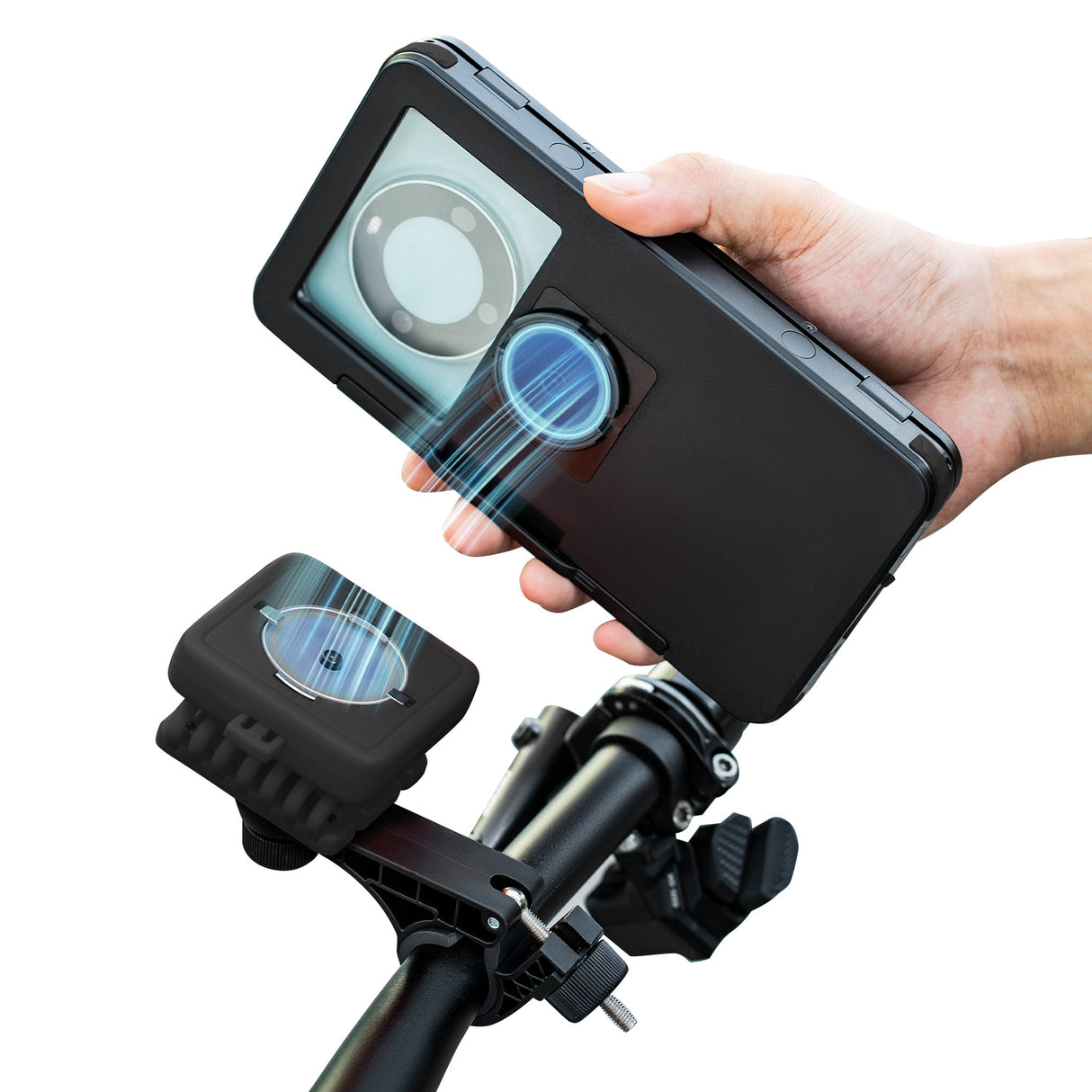 ROCKBROS Magnetyczny Uchwyt Na Telefon Rowerowy-HW-87 Uchwyty na telefonCzarny