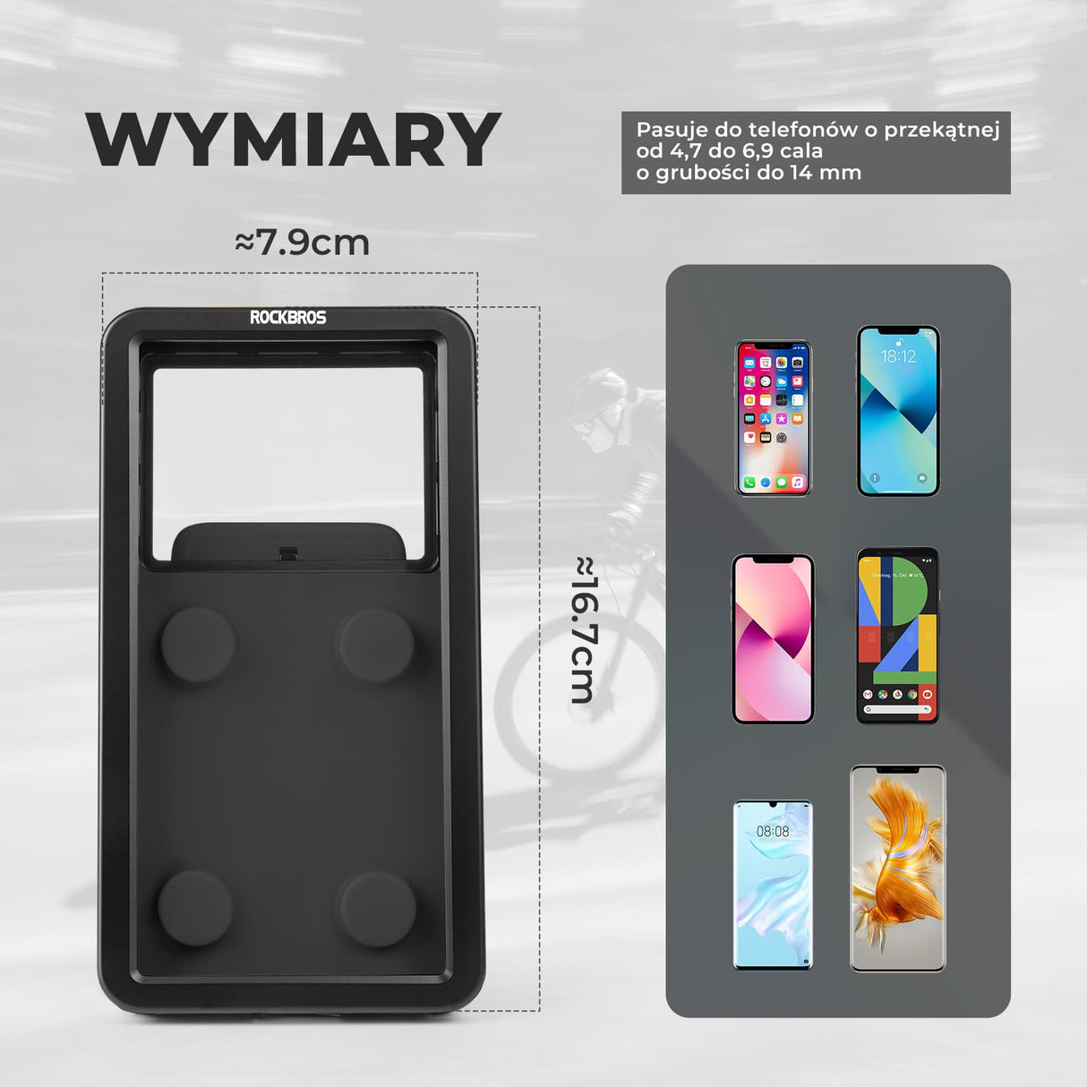 ROCKBROS Magnetyczny Uchwyt Na Telefon Rowerowy-HW-87 Uchwyty na telefon