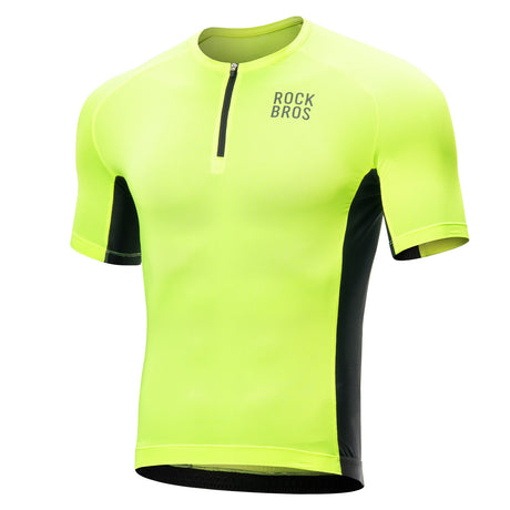 ROCKBROS Męska Koszulka Rowerowa High-VIS Neonowa Zieleń-YDDK013-1 Koszulki