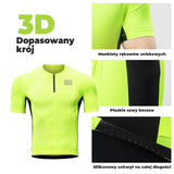 ROCKBROS Męska Koszulka Rowerowa High-VIS Neonowa Zieleń-YDDK013-1 Koszulki