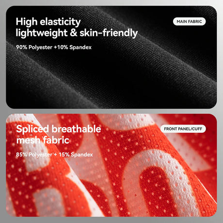 ROCKBROS Męska Koszulka Rowerowa Krótki Rękaw w Blokowym Wzorze Koszulki