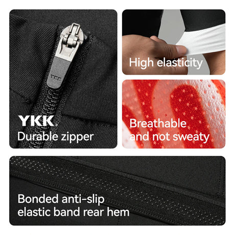 ROCKBROS Męska Koszulka Rowerowa Krótki Rękaw w Blokowym Wzorze Koszulki