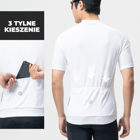 ROCKBROS Męska Koszulka Kolarska Z Zamkiem Błyskawicznym Do Połowy-YDDX007 Koszulki