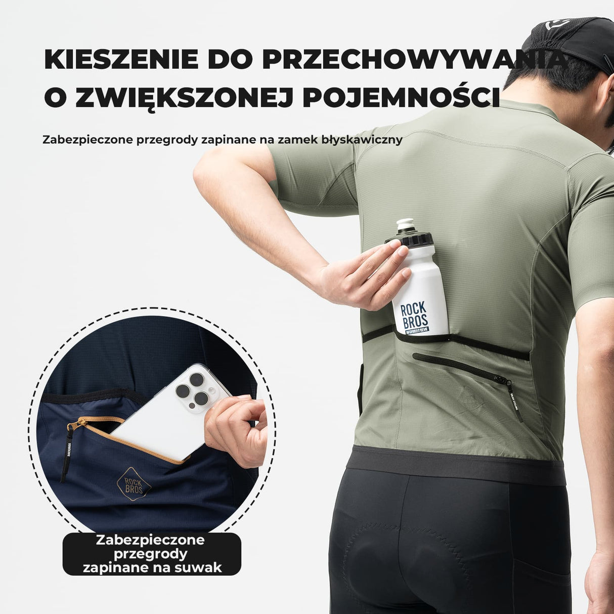 ROCKBROS Męska Letnia Koszulka Kolarska Z Krótkim Rękawem-YDDX009 Koszulki