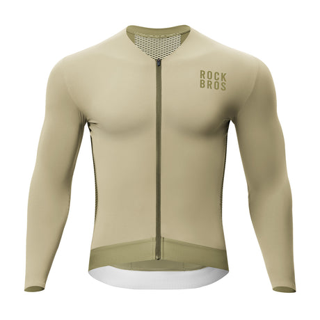 ROCKBROS Męska Koszulka Rowerowa z Długim Rękawem Szybkoschnący-YDCX005 KoszulkiKhaki S