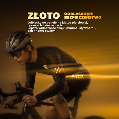 ROCKBROS Męska Koszulka Rowerowa z Długim Rękawem Krój 3D-YDCX008 Koszulki