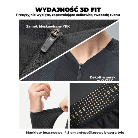 ROCKBROS Męska Koszulka Rowerowa z Długim Rękawem Krój 3D-YDCX008 Koszulki