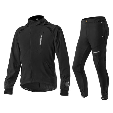 ROCKBROS Zestawy Odzieży Męski Składający Się Z Kurtki Typu Softshell I Spodni Z Podszewką Zestawy odzieży