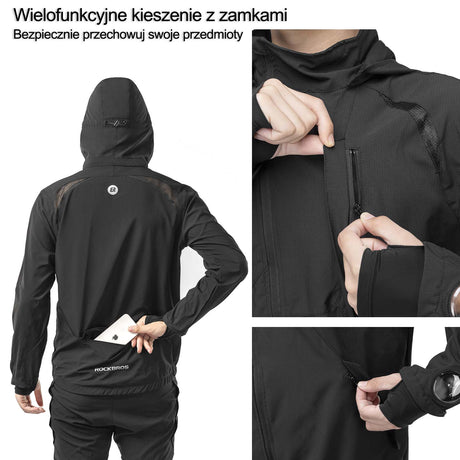 ROCKBROS Zestawy Odzieży Męski Składający Się Z Kurtki Typu Softshell I Spodni Z Podszewką Zestawy odzieży