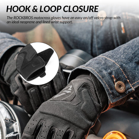 ROCKBROS Męskie Rękawice Motocyklowe z Ekranem Dotykowym-MT003 Rękawiczki