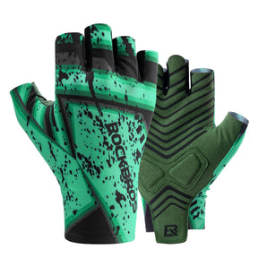 ROCKBROS Męskie Letnie Rękawiczki Rowerowe z Półpalcami, Oddychające-S341-1 Rękawiczki