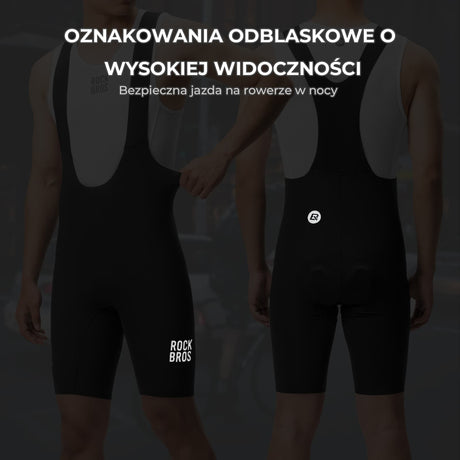 ROCKBROS Męskie Spodenki Rowerowe na Szelkach Spodnie rowerowe na szelkach