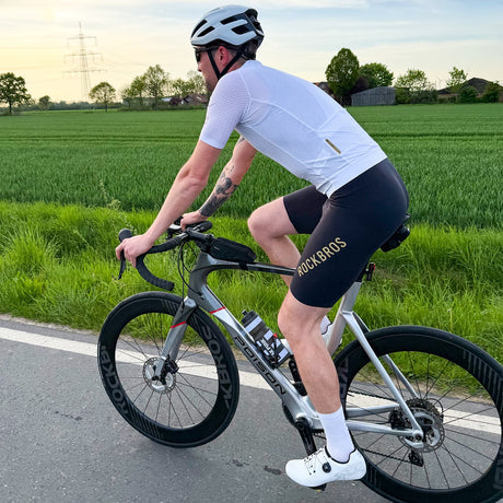 ROCKBROS Męskie Spodenki Rowerowe Z Szelkami, Oddychające Amortyzujące I Wyściełane-YDDK008 Spodnie rowerowe na szelkach