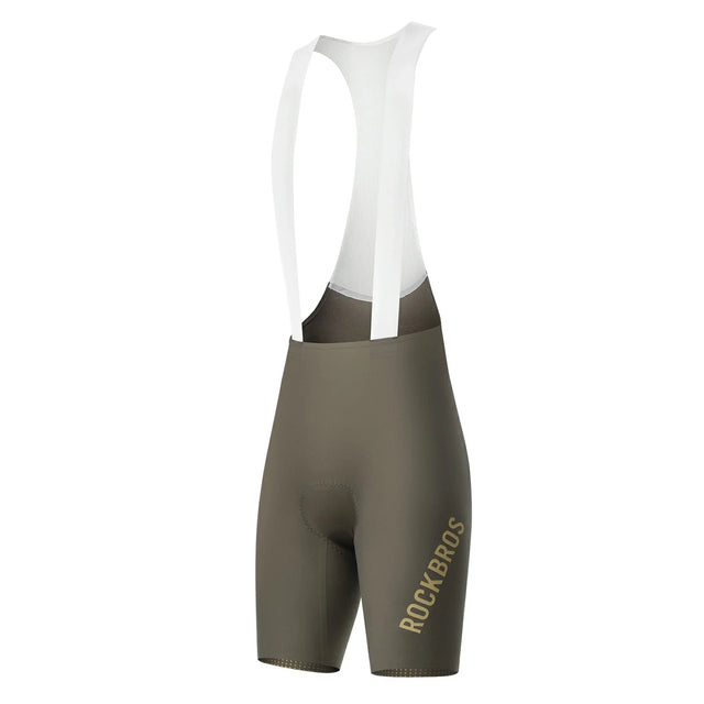 ROCKBROS Męskie Spodenki Rowerowe Z Szelkami, Oddychające Amortyzujące I Wyściełane-YDDK008 Spodnie rowerowe na szelkachBrązowy EU Size XS (Asian Size S)