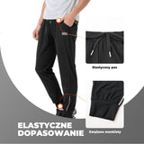 ROCKBROS Cienkie Spodnie Męskie Rowerowe z Odblaskowymi Paskami Spodnie