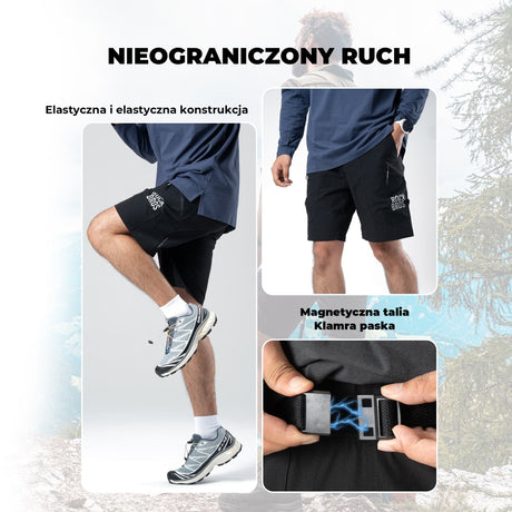 ROCKBROS Męskie Szorty Sportowe Innowacyjny Pasek Magnetyczny-YDDK015 Spodenki