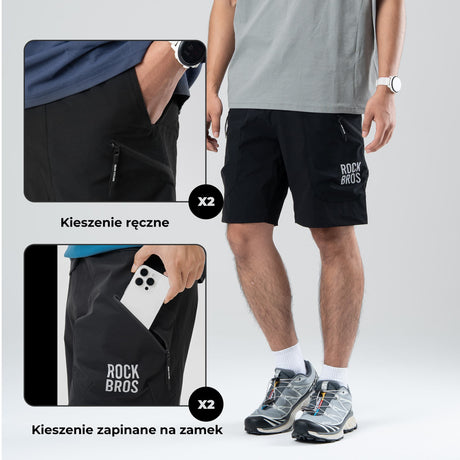 ROCKBROS Męskie Szorty Sportowe Innowacyjny Pasek Magnetyczny-YDDK015 Spodenki