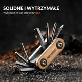 ROCKBROS Mini Narzędzia Do Naprawy Roweru 8 W 1 Wielofunkcyjny Składany Narzędzia do naprawy roweru