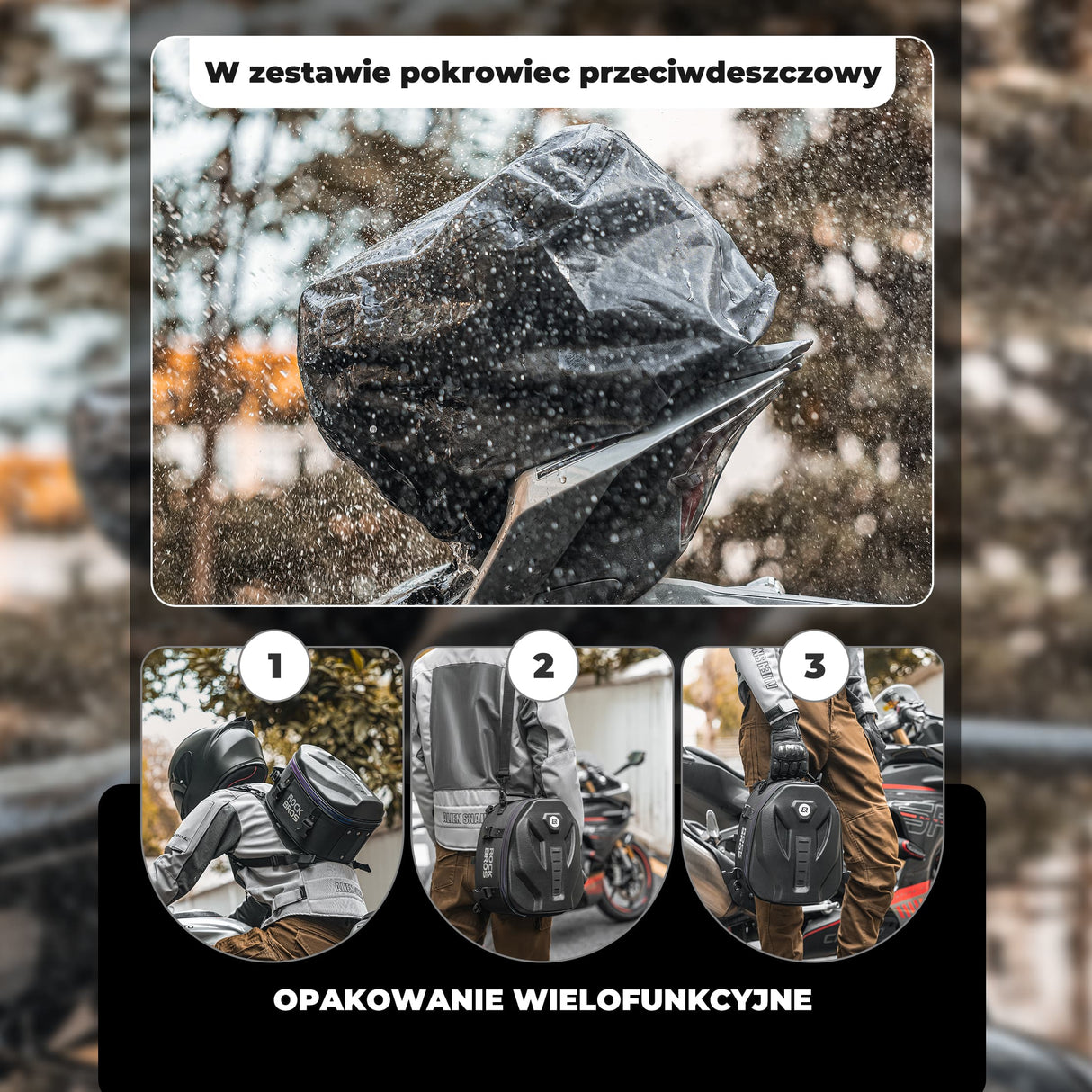 ROCKBROS Motocyklowa Torba na Siedzenie 12,5L-MTB003 Torby i sakwy motocyklowe