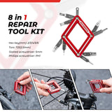 ROCKBROS Narzędzie 8 w 1 do Naprawy, Wielofunkcyjne, Przenośne Narzędzia do naprawy roweru