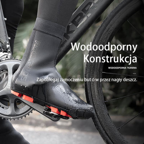 ROCKBROS Ochraniacze na Buty Wyściełane Polarem Rowerowe Damskie Męskie Pokrowce Ochraniacze na buty
