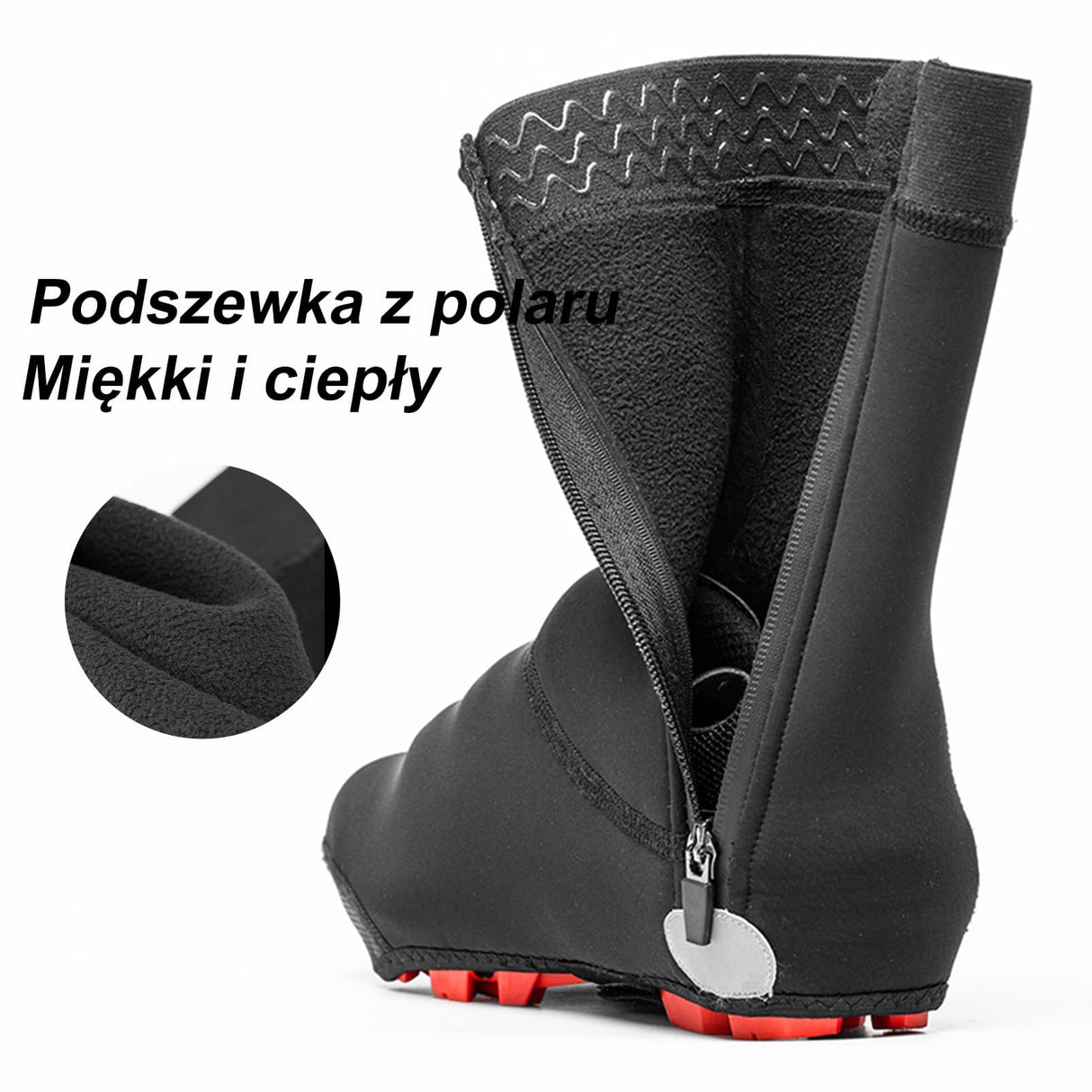 ROCKBROS Ochraniacze na Buty Wyściełane Polarem Rowerowe Damskie Męskie Pokrowce Ochraniacze na buty
