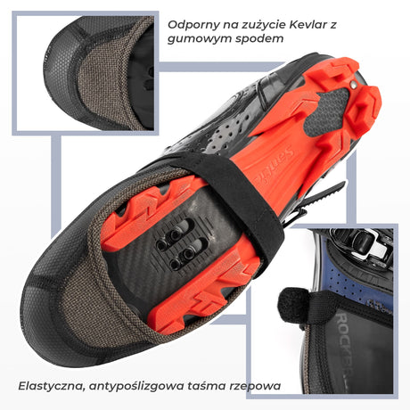 ROCKBROS Półbuty Ochraniacze Zimowe Antypoślizgowe i Ciepłe Połowa Dłoni Ochraniacze na buty