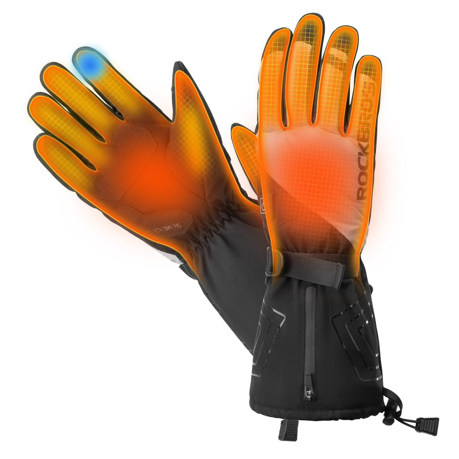 thermo touch handschuhe ROCKBROS Beheizte Winterhandschuhe Thermo-Touchscreen-Fahrradhandschuh – ROCKBROS-PL