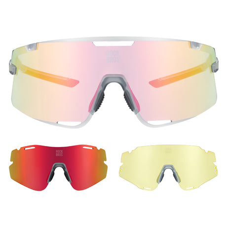 ROCKBROS Okulary Fotochromowe/ Polaryzacyjne 3 pary soczewek wymiennych, ochrona UV