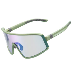 ROCKBROS Okulary Przeciwsłoneczne Fotochromowe Ultralekkie, Ochrona UV400 Zielone-SP376 Okulary i gogle