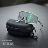 ROCKBROS Okulary Przeciwsłoneczne Fotochromowe Ultralekkie Ochrona UV400 Zielone