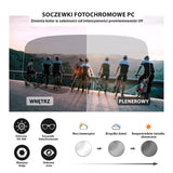 ROCKBROS Okulary Przeciwsłoneczne Fotochromowe Ultralekkie Ochrona UV400 Zielone