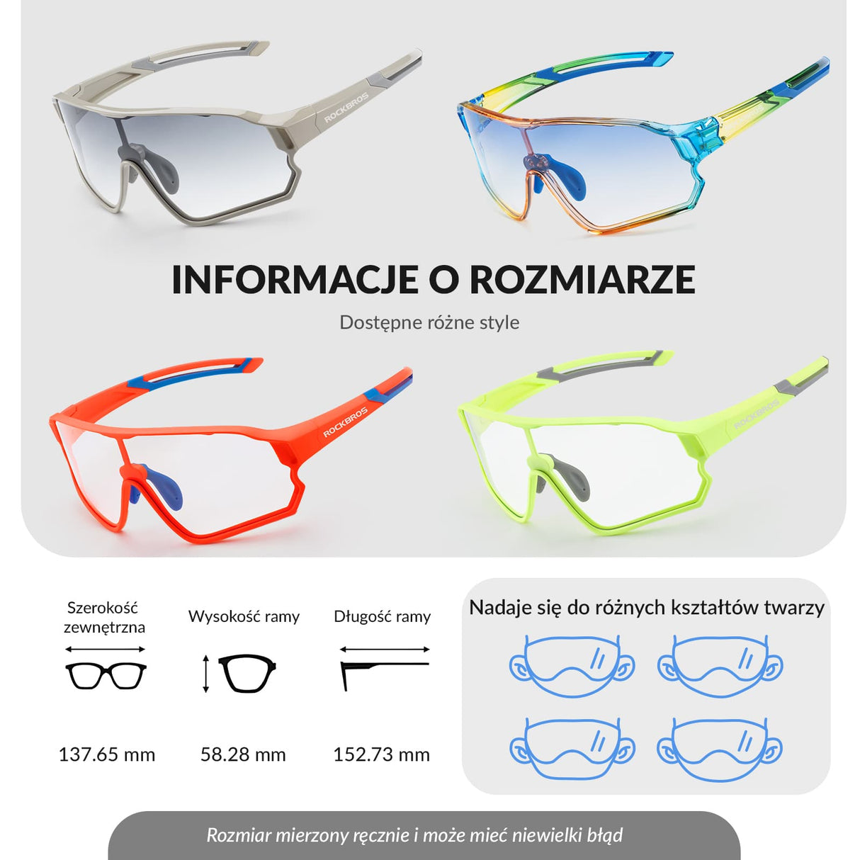 Okulary Rowerowe Dziecięce Samoprzyciemniające Ochrona UV400-SP314
