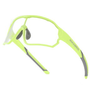 ROCKBROS Okulary Rowerowe Dziecięce Samoprzyciemniające Ochrona UV400-SP314 Okulary i gogleZielony（Soczewki fotochromowe przezroczyste）