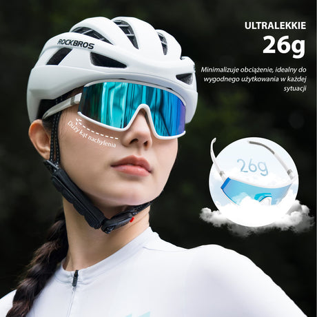 ROCKBROS Okulary Rowerowe Fotochromowe Z Powłoką Przeciwmgielną-Czarny