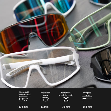 ROCKBROS Okulary Rowerowe Fotochromowe Z Powłoką Przeciwmgielną-Czarny