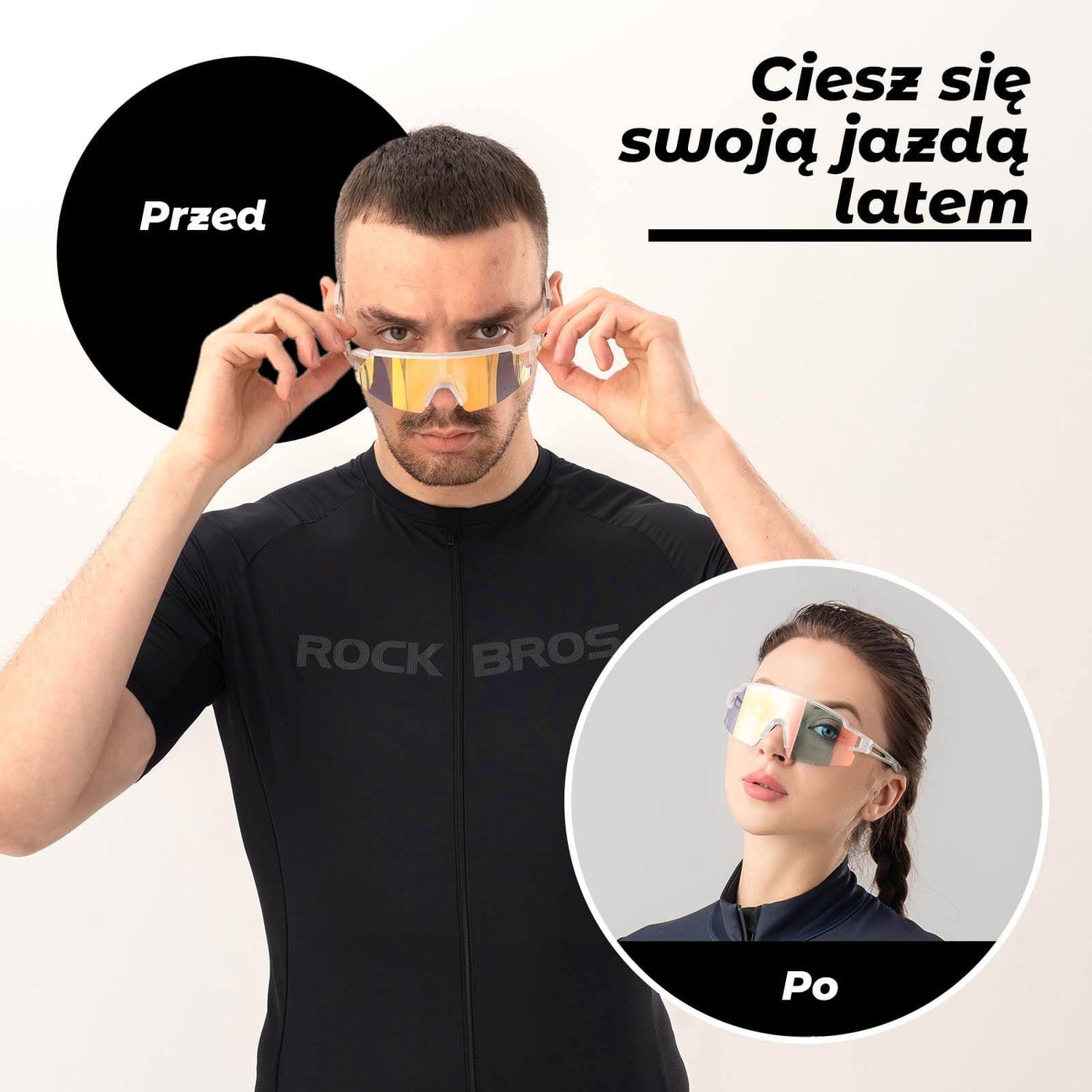 ROCKBROS Fahrradbrille UV400 Photochrome Sonnenbrille Leicht – ROCKBROS-PL