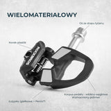 ROCKBROS Pedały Rowerowe SPD z Regulowanym Napięciem Włókno Węglowe-RD9 Pedały rowerowe