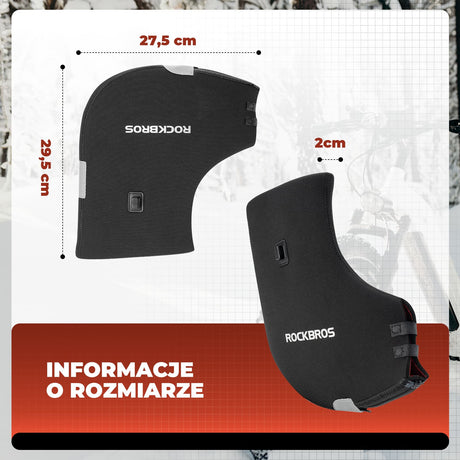 ROCKBROS Podgrzewane, Wodoodporne Pokrowce Na Kierownicę Roweru Z Możliwością Ładowania-D16-2 Rękawiczki