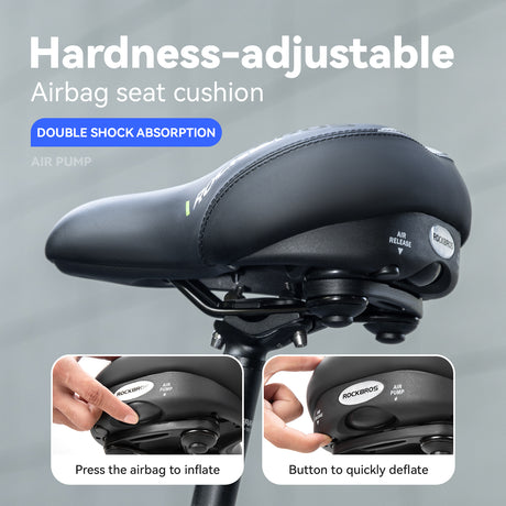 ROCKBROS Regulowane Pompowane Siodełko Rowerowe-V20 Siodełka rowerowe