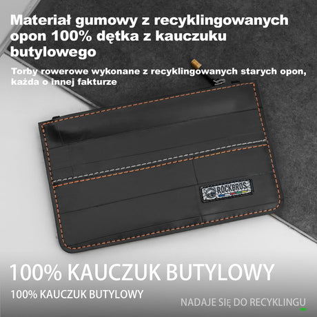 ROCKBROS ROAD TO SKY Portfel z Opon z Ekologiczna Przyjazna Środowisku 0,7 L-TL010 Portfel